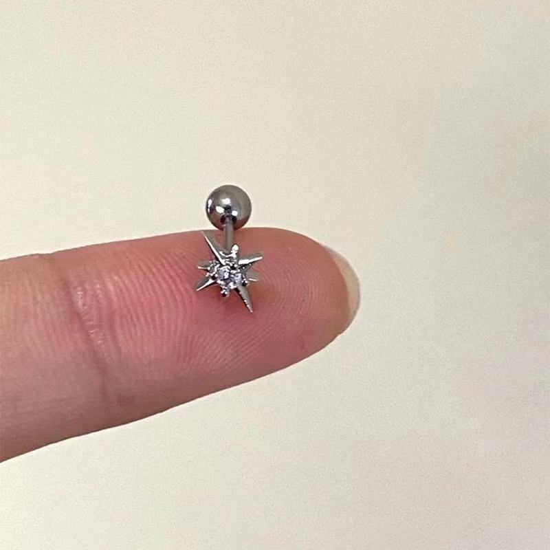 

Raising ear holes, small mango star stud earrings, new popular design sense, niche high-end cold wind earrings