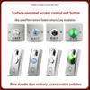 Narrow Frame Metal Exit Button Switch, Surface Mounted, Self-Resetting, Normally Open/Closed, Mini Type with Back Box.