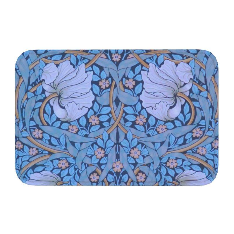 Custom William Morris Compton Floral Art Nouveau Pattern Doormat Bath Door Floor Mat Textile Pattern Toilet Rug Carpet Footpad