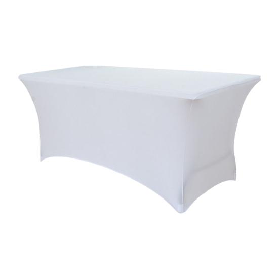 Yousheng Stretchy Table Cover Fitted Rectangle Solid Color Table Cloth Polyester Fabric Anti-Wrinkle Washable Table Cover for Indoor Outdoor Party