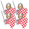 Military Building Blocks Medieval Solider Figures Knights of Jerusalem Crusades The War of Roses Legion War-horse Weapons Shield