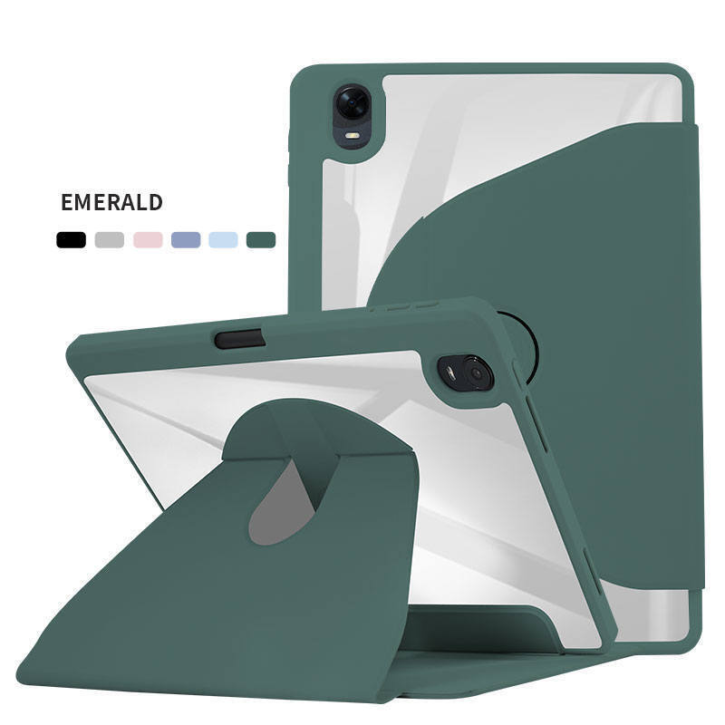 Obrót o 360 stopni dla Oppo Pad Air 10,36 11,0-calowego, odpornego na wstrząsy inteligentnego etui z podstawką z pojemnikiem na ołówek Przezroczysta tylna pokrywa Oppo Pad 11,0-calowego etui na tablet 2022