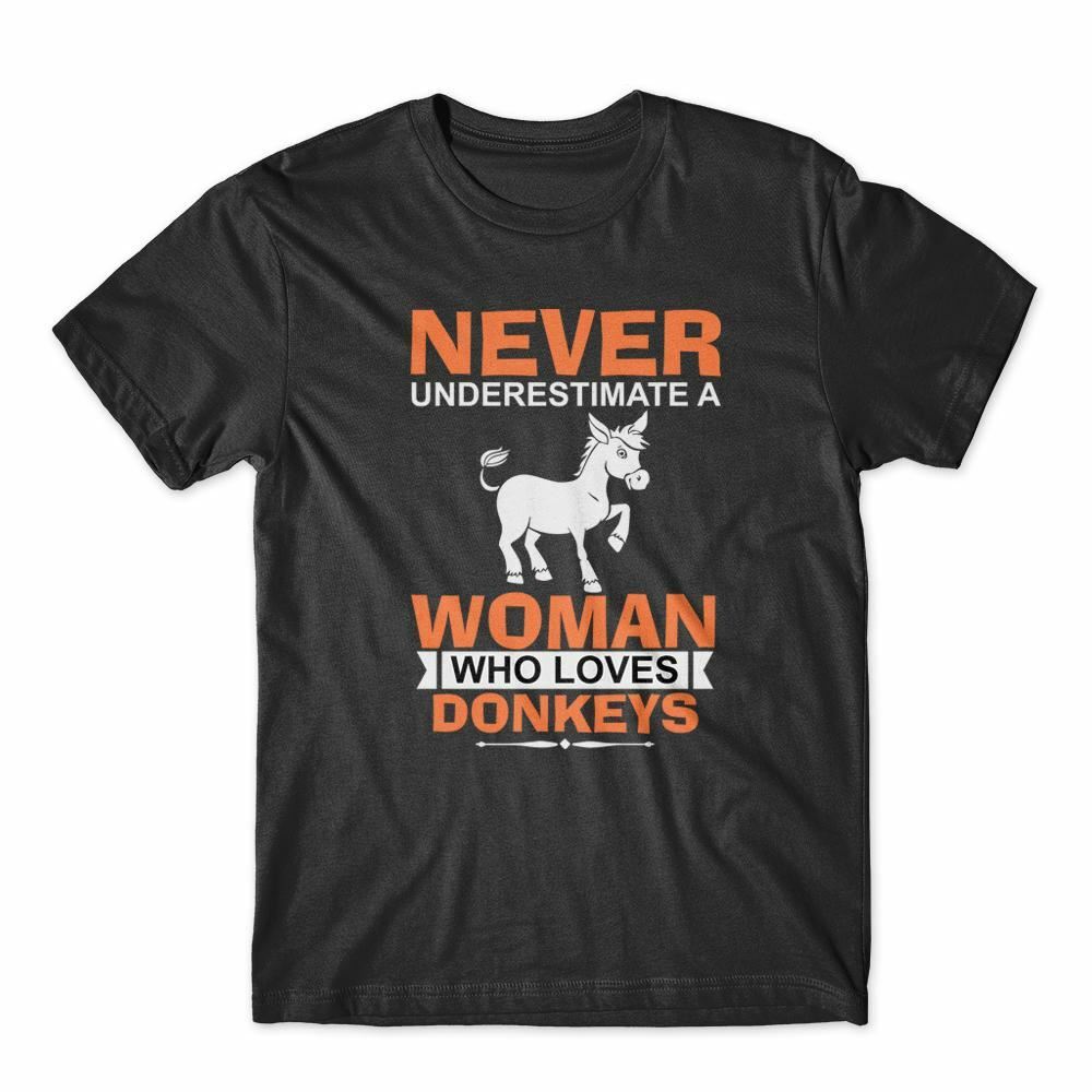 

Never A Underestimate Donkey T-Shirt 100% Cotton Premium Tee 4XL