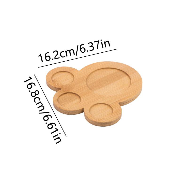 Wooden Tray Multi Bamboo Multi Shape Wooden Holder Pot Tray Coffee Coaster Home Garden Decor Photography Props