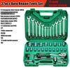 Pro 24/72 Teeth Ratchet Wrench Set with Sockets Screwdriver Bits Hand Tools Set Extension Rod Suitable for Car Repair Household