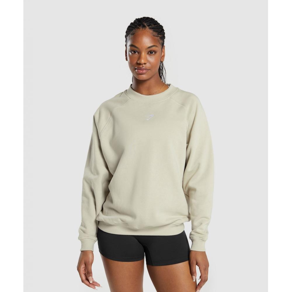 

Gymshark Training Oversized Fleece Sweatshirt Pebble Grey B5a9r Gb7p S