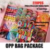 220PCS/Set Candy Color Girls Kids Gifts Accessories Hairpin Hair Clip Hair Rope