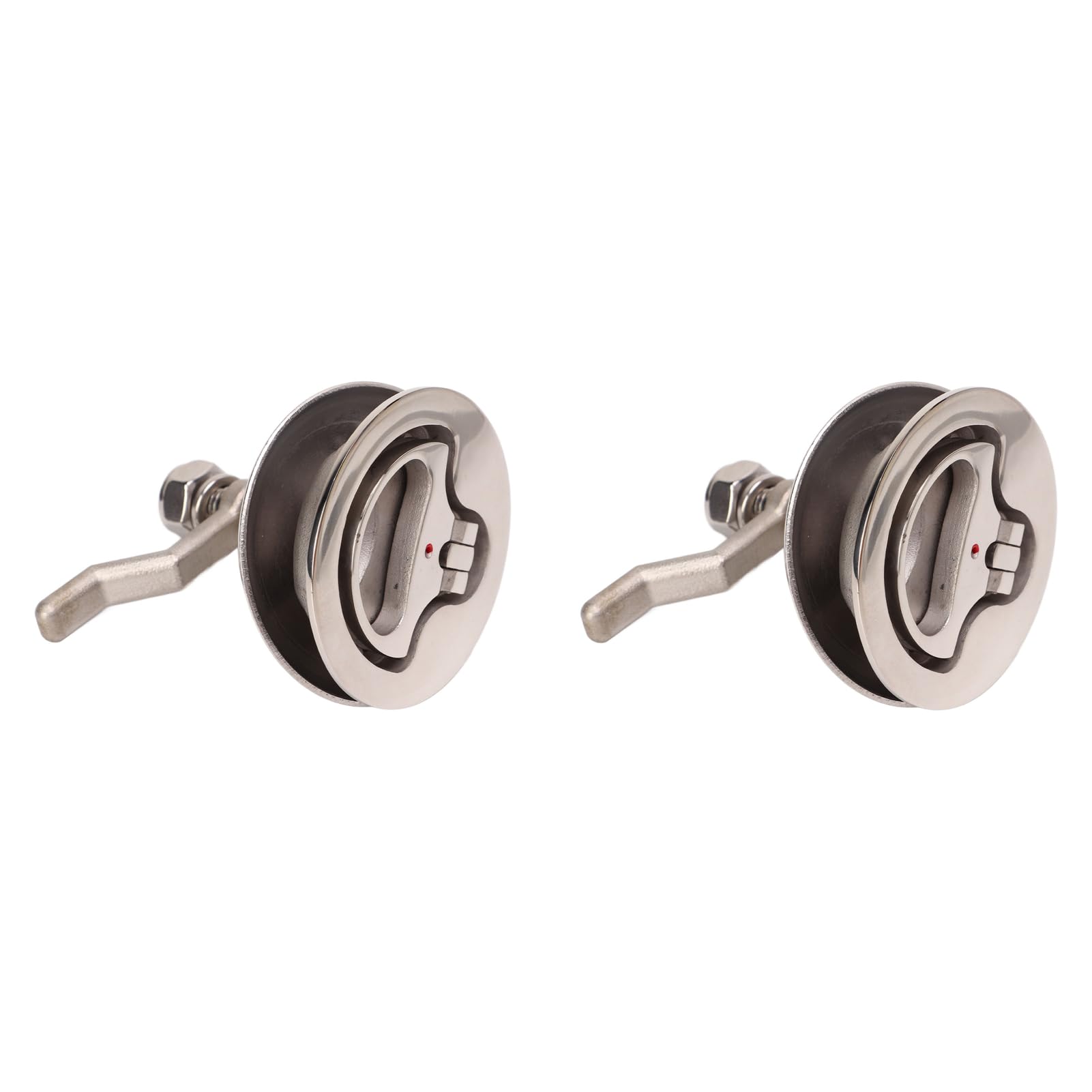 

2Pcs Boat Cam Latch 316 Stainless Steel Polished Adjustable Hatch Latch with Back Plate for Marine Boat Yacht Spare Parts