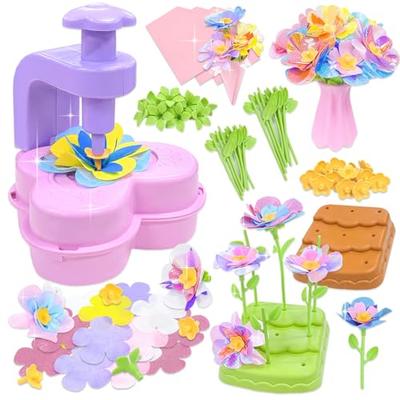 VBACALA Flower Blocks DIY Bouquet Toy, 184-Piece Building Kit with Butterfly, Potted Plants, Colorful Petals, and Vase, Craft Kit, Matching Blocks, 3D