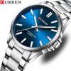 Curren Kairui 9090: Conjunto de Relógio Masculino com Pulseira de Aço e Relógio Feminino Quartz para Negócios.