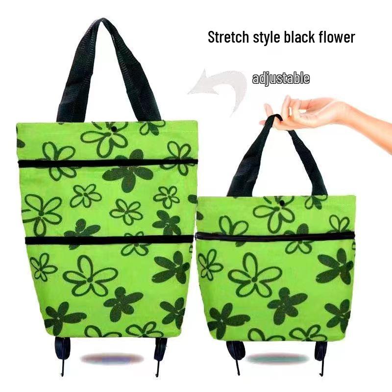 Foldable Oxford Cloth Wheeled Shopping Trolley Bag