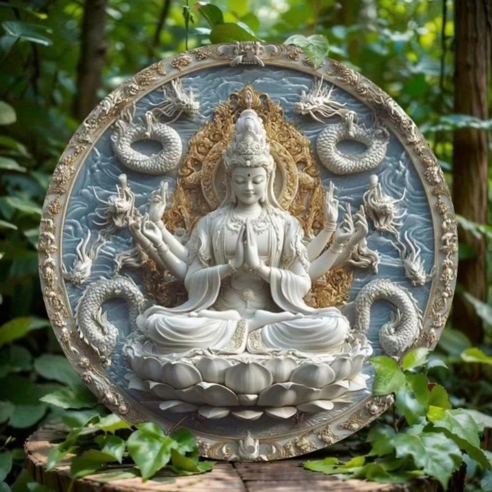 2D Metal Wall Art Buddha Signage Home Decor
