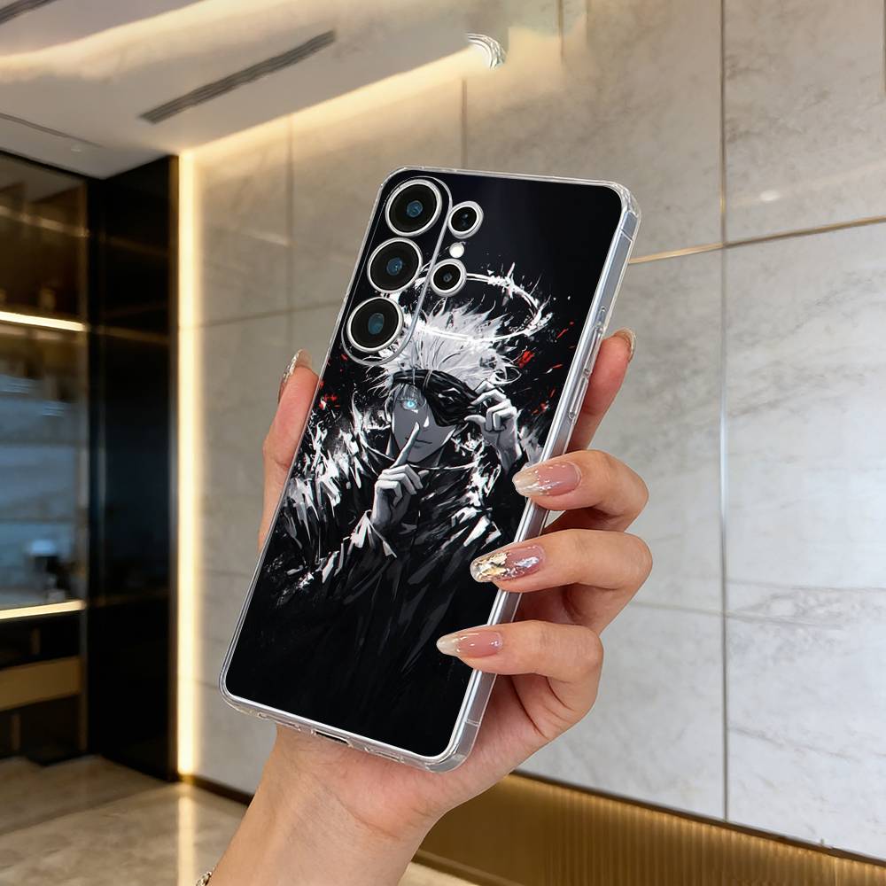Popular-Anime--Jujutsu -Kaisen Phone Case For Samsung S25,S24,S21,S22,S23,S30,Ultra,S20,Plus,Fe,Lite Transparent Cover