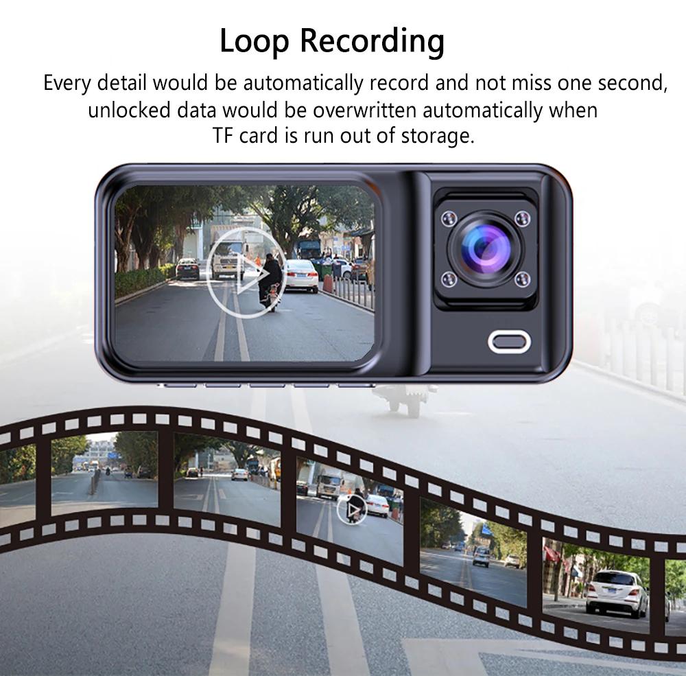 WIFI 3 Channel Dash Cam for Cars Camera Black Box 1080P Video Recorder Rear View Camera for Vehicle Car DVR car accessories