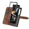 Reißverschluss Kartensteckplatz Handyhülle für Samsung Galaxy Z Fold 7 6 5 4 3 FOLD7 Fold6 5G Displayschutz Ständer Leder Geldbörse Hülle