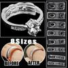 8Pcs Ring Size Adjuster for Loose Ring Silicone Invisible Clear Ring Size Adjuster Resizer with 8 Size Jewelry Guard Spacer Tool