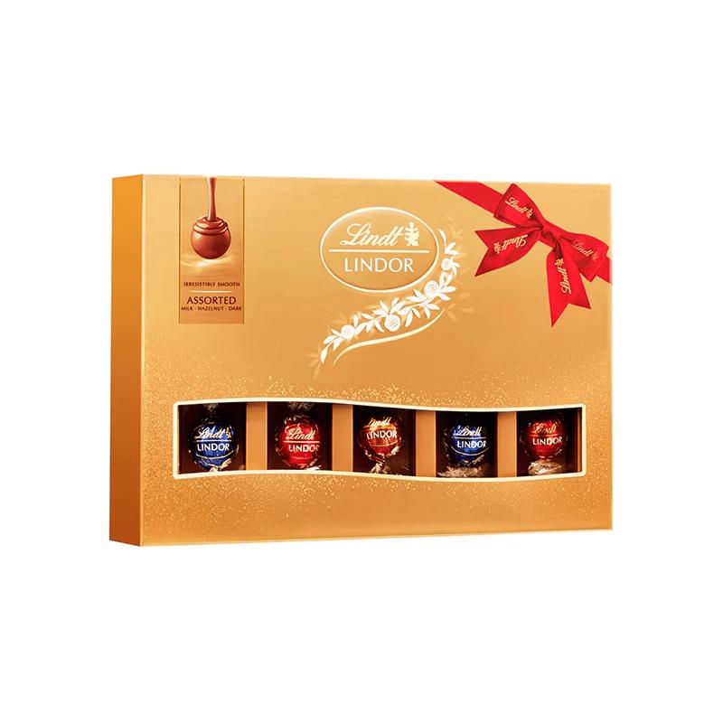 Lindt Lindor Original Flavor Chocolate Truffles Gift Box, 14 Pieces