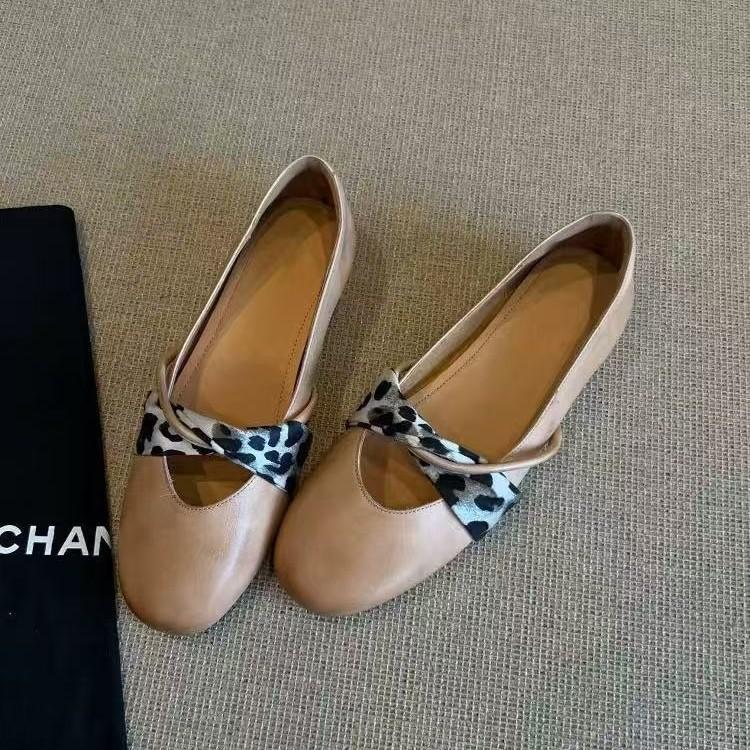 Sheepskin Version~ Leather Soft Flat-soled Small Leather Shoes Women's 2025 New Versatile Casual Commuter Mary Jane Shoes Single Shoes