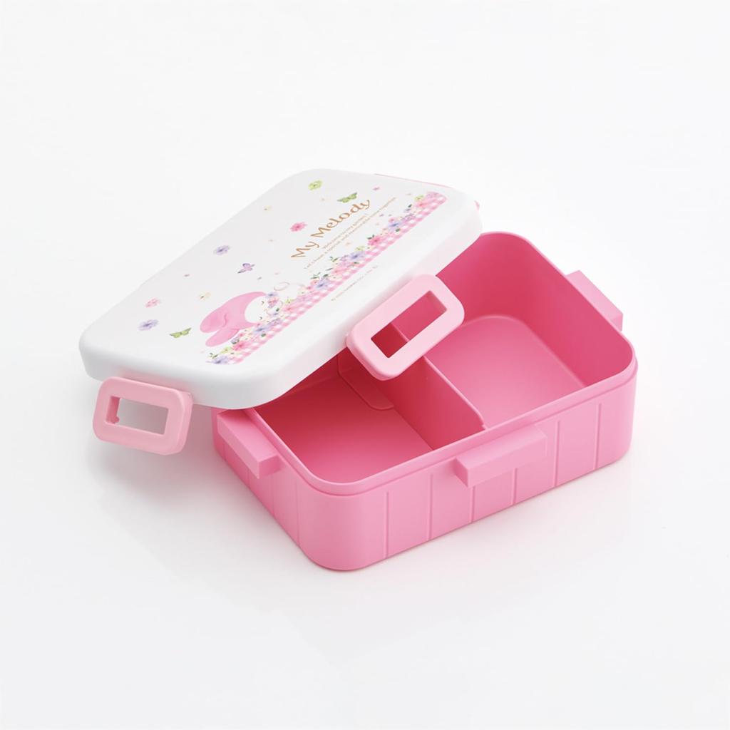 Skater Adult Bento Single Dishwasher and Microwave Made In Sanrio My Pastel Vivid Watercolor Floral For Girls Box, 4-Point Lock, Tier, 650ml, Safe,