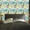 Hibiscus, orchid and palm leaves wallpaper for living room and bedroom 50x1000