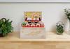 Yakushigama Festival Hina Dyed Painting Yayoi Decoration Hina Dolls Paulownia Wood Storage Box and [Girls' Dolls] (with Stand, Two-Tier Display)