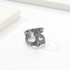 Retro Nordic Viking Text Thors Hammer Titanium Steel Ring for Men