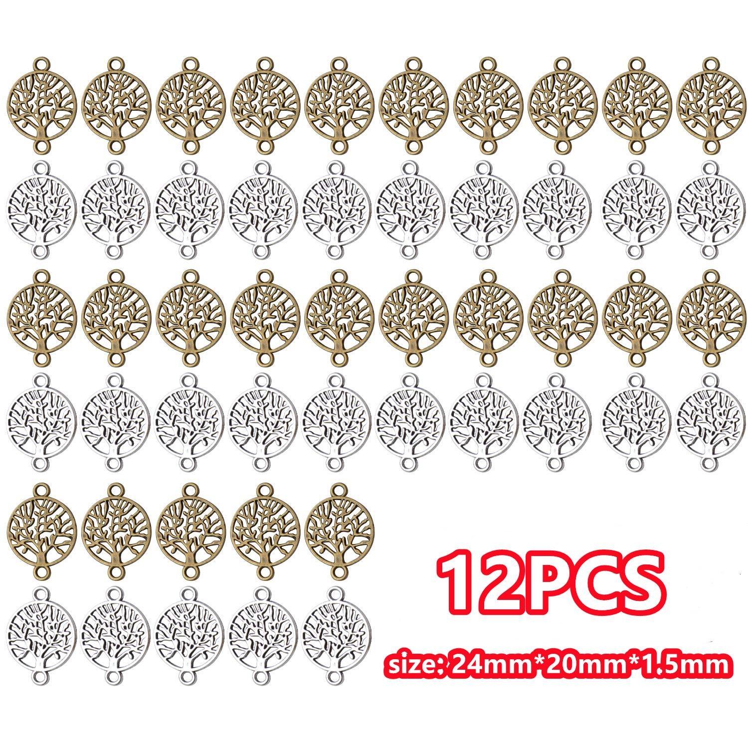 

Соединитель для ювелирных изделий «Древо жизни», 12 шт. Кулон «Древо жизни» Соединитель для ожерелья «Древо жизни» Принадлежности для изготовления ювелирных изделий DIY Ремесла