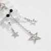 Lovely Strawberry Bowknot Phone Strap Charm Pendant with Star Accents Sturdy Handbag Adornment Craft Supplies for Girls