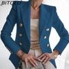BITCED Women's Fall/Winter Solid-Color Fashionable Casual Blazer Jacket