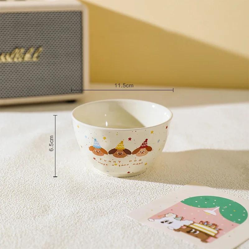 Creative Cute Cartoon Ceramic Plates Household Breakfast Fruits Yogurt Salad Bowls Delicious Dishes Deep Plate Unique Tableware