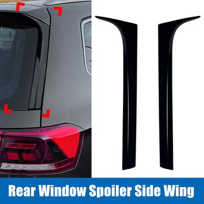 1 Pair Glossy Black ABS Car Rear Window Side Wing Spoiler Fits for Volkswagen VW Passat B8 B8.5 Estate 2015-2023