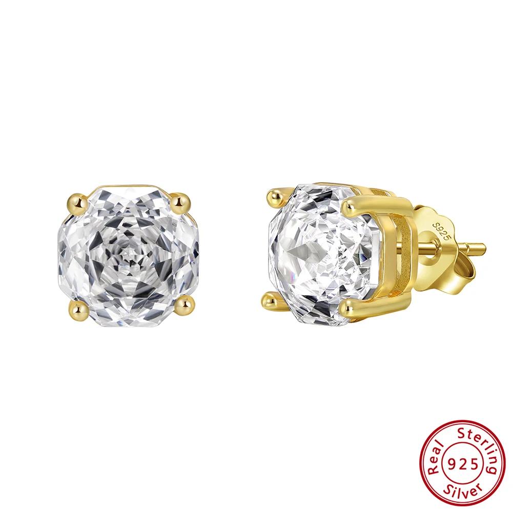 ORSA JEWEL Einfache Mode 925 Sterling Silber Steckerohrringe für Damen Hochzeit Vielseitig Zirkonia Ohrschmuck SE414
