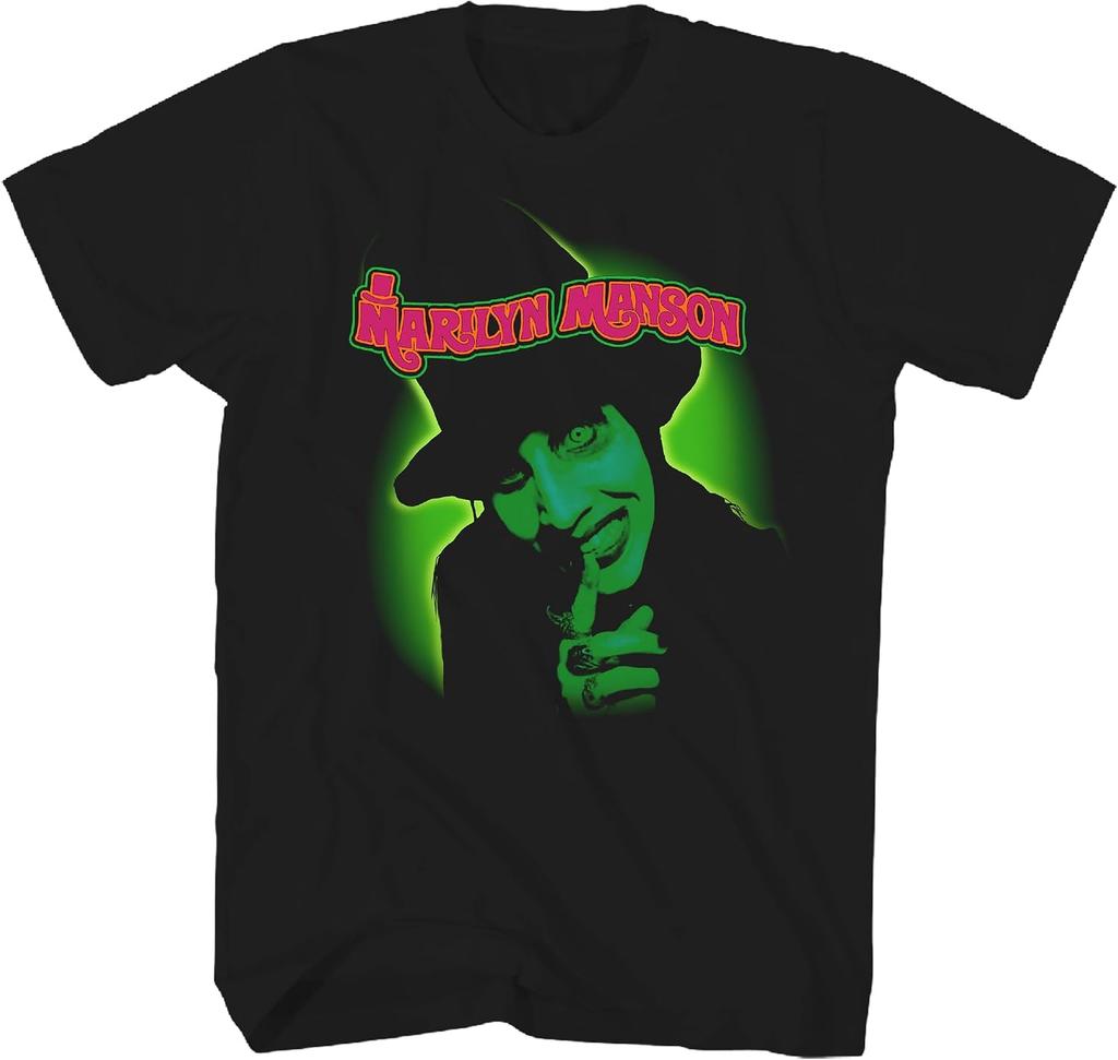 T-shirt Marilyn Manson Smells Like Children Adulte Noir Manches Courtes Années 90 Rock Gothique T-shirts Graphiques