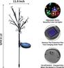 Solar Powered Garden Lights Outdoor Christmas Decoration Cherry Blossom Flower Tree Waterproof for Lawn Landscape SunLight