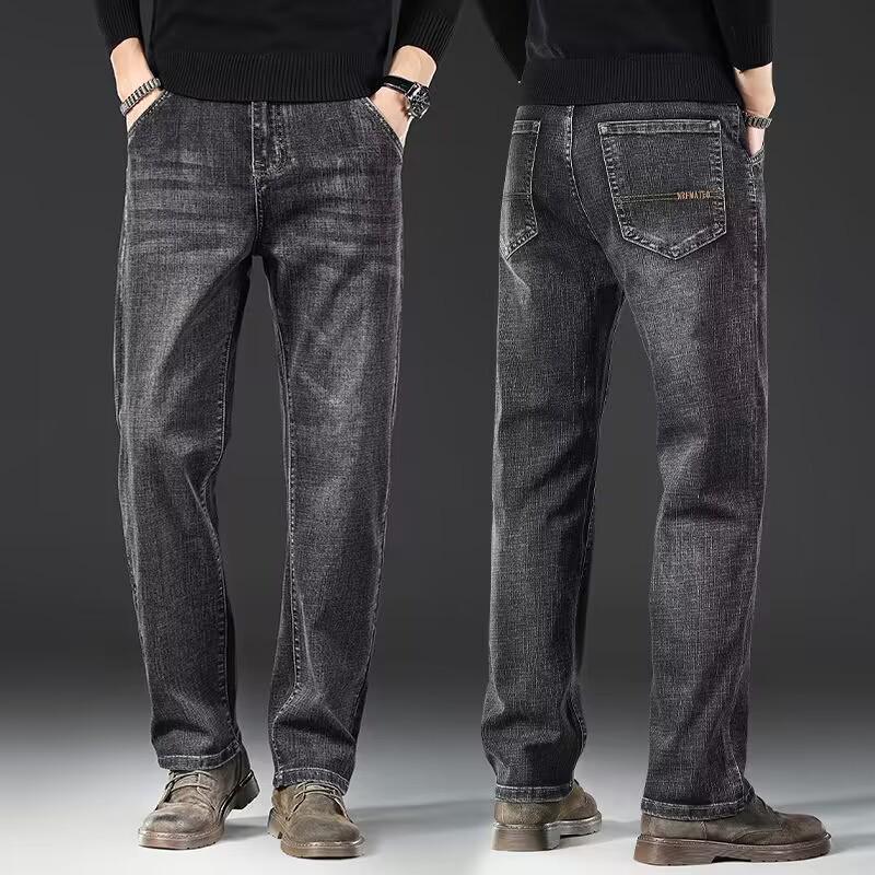 

Мужские джинсы прямого кроя премиум-класса на 2025 год - Повседневные брюки большого размера для весны и осени 42