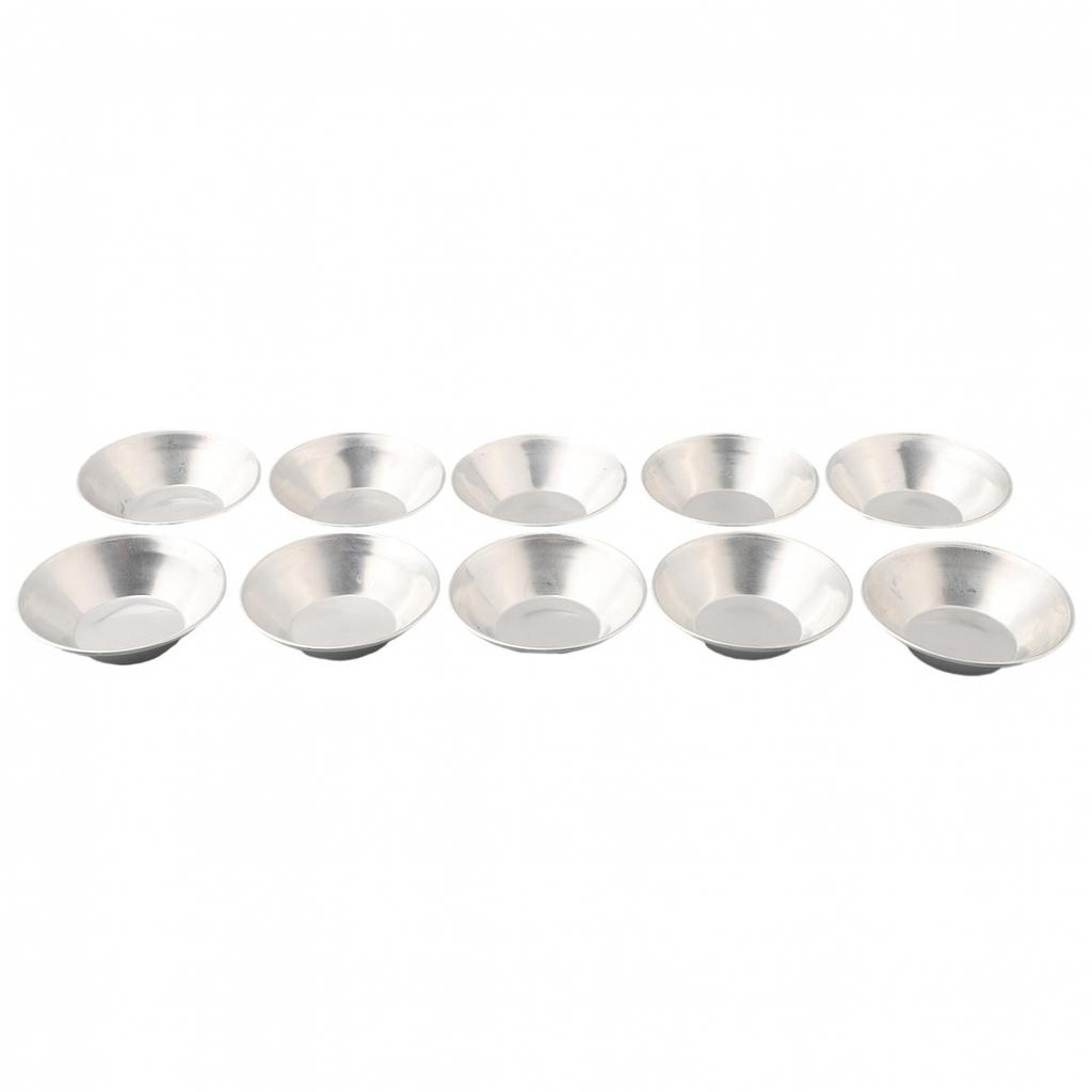 10pcs Aluminum Alloy Egg Tart Molds Candy Cake Muffin Baking Cups Pans Tins Pack