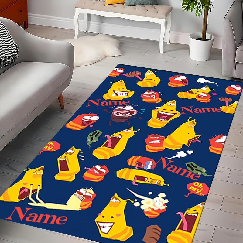 Custom Personalization Larva Area Rug - Perfect For Kitchen, Bathroom,Laundry Room Decor Large Size Available,Gift All Seasons