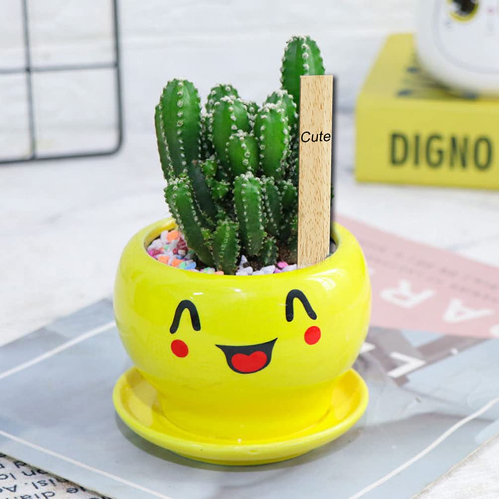 Amosfun Gardening Name Plates for Flower Pot Vertical Wood 50 Gardening Decoration Flower Easy To X 2 Cm Labels, Succulents, Tags, Wooden, Small,