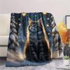 1PC Cute Little Animals Print Flannel Blanket, High Quality Comfortable for All Seasons, Home Decor, Warmth and Comfort