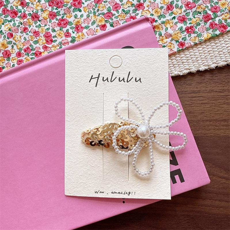 

Sweet Glittery Pearl Flower Hairpin for Early Spring, Minimalist Style for Girl s Side Hairpin, Hair Accessories