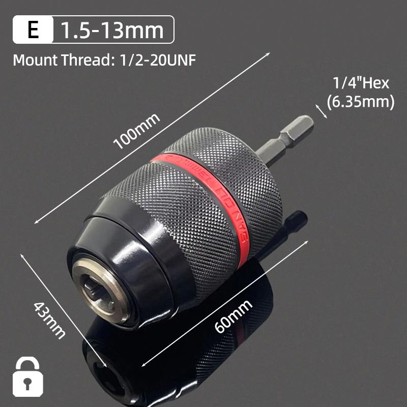 1Pc 1.5-10mm lub 0.8-10mm 1/4 "uchwyt wiertarski z chwytem sześciokątnym wiercenie bezkluczowe szybka zmiana Bit Adapter konwerter elektronarzędzia do obróbki drewna