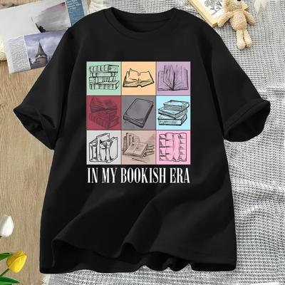 In My Bookish Era Tshirt Retro RoUnisexce Smut Reader Graphic Tshirts Book Lover Bookish T Shirt Summer Cotton WOMEN Clothes Tops