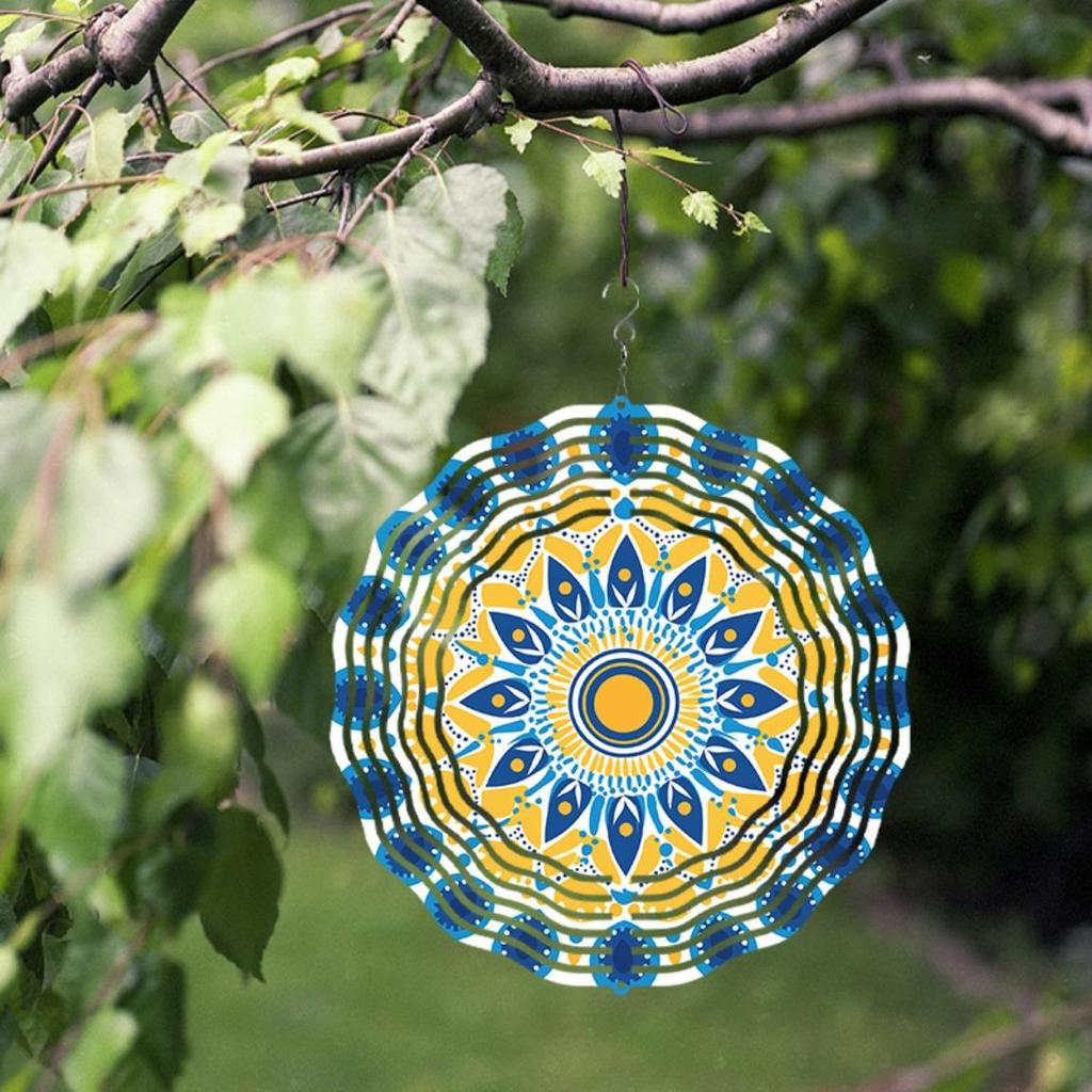 Bohemian Style Outdoor Wind Chime Handcrafted Garden Decor Sculptural Yard Art Colorful Rotating Gift for Indoor and Outdoor Use Wind Powered