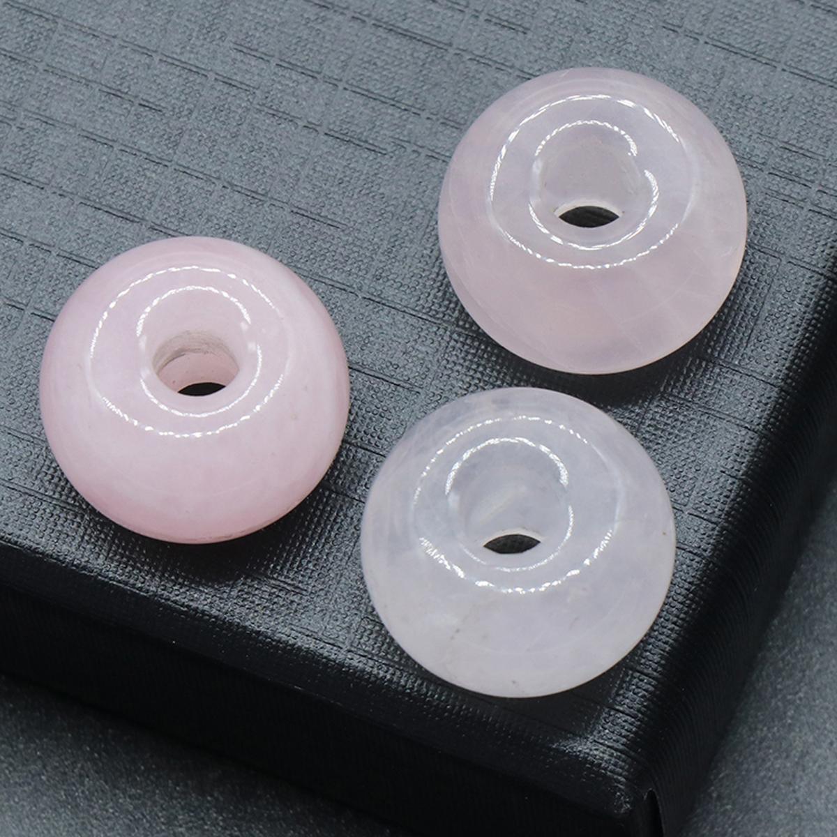 

Натуральный камень бусины с большими отверстиями круглый кристалл розовый кварц зеленый авантюрин свободные бусины для изготовления ювелирных изделий DIY ожерелье браслет аксессуары 12x18 мм 3Pc/12x18mm-Rose Quartz