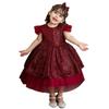 Baby Mädchen Prinzessinnenkleid Geburtstagsparty Pailletten Schleife Kleid Kleinkind Kinder Herbst Winter