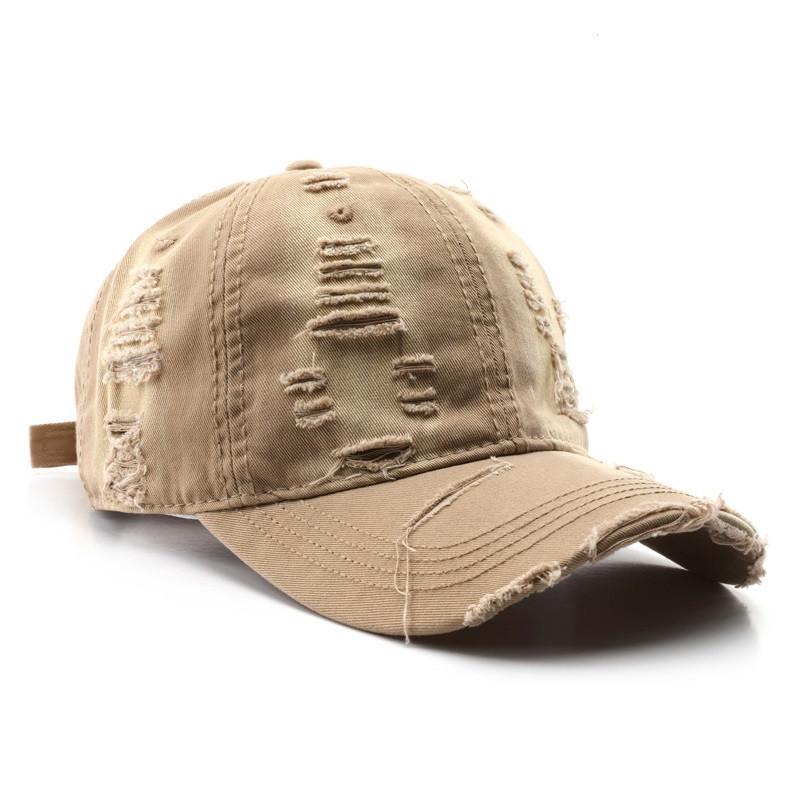 Women Outdoor Travel Baseball Cap Vintage Unisex Male Sports Hat Ripped Distressed Snapback Hat Adjustable Trucker Caps Tl001