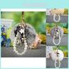 Schattige Panda Sleutelhanger in Koreaanse Stijl En Pluche Bal Sleutelhanger Voor Tassen En Cadeaus