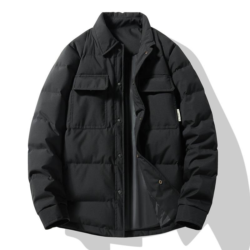 Warm Down Jacket Men's Lapel Dad Top Cold-resistant% White Duck Down Jacket