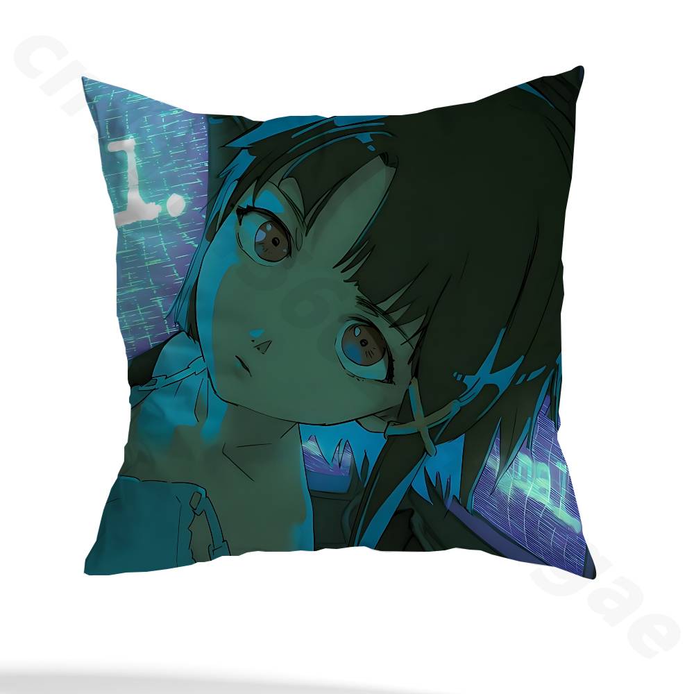 Serial Experiments Lain Pillow Case Sofa Living Room Bedroom Headboard Backrest Cushion Square Cushion Nap Time