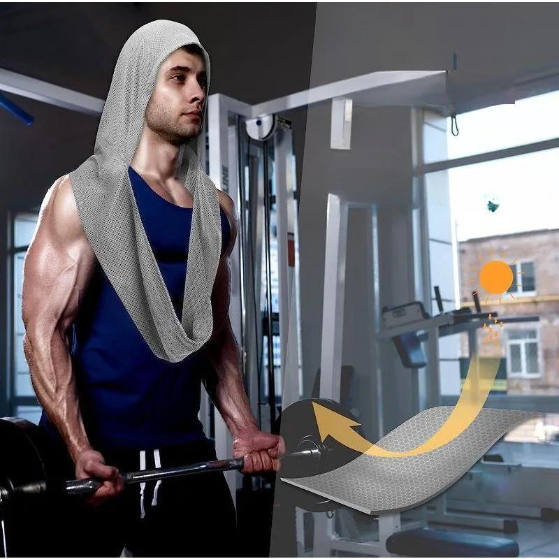 Cooling Hoodie Towel Stay Cool Comfortable Versatile Neck Wrap Scarf Head Soft Lightweight Hooded Cloth for Sports Outdoor